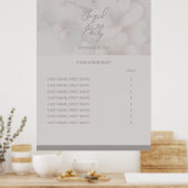 Hochzeitskartentabelle Poster (Küche)