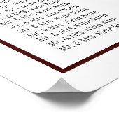 Hochzeitskartentafel für Burgund-Floral Poster (Ecke)