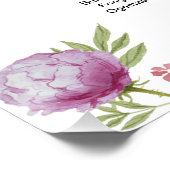 Hochzeitskartentafel für Wasserfarben Poster (Ecke)