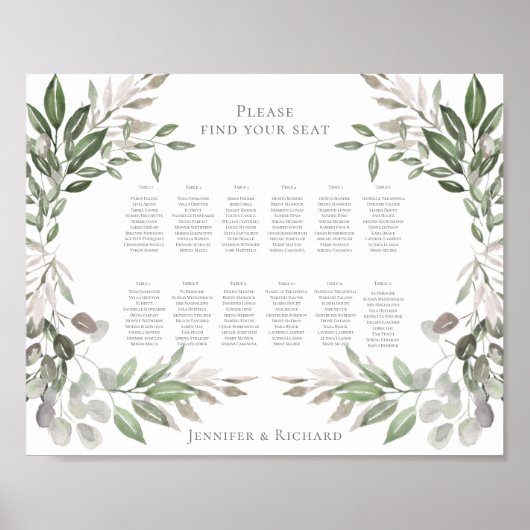 Hochzeitskartentafel Poster (Vorne)