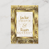 Hochzeitskartentafeln - Bläserleaf Gold Begleitkarte (Rückseite)