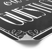 Hochzeitskartentext Bitte unterschreiben Sie unser Poster (Ecke)