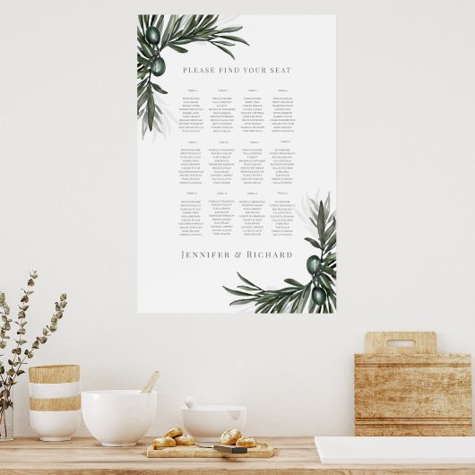 Hochzeitskartentoliven - Toskana 1 Poster (Küche)