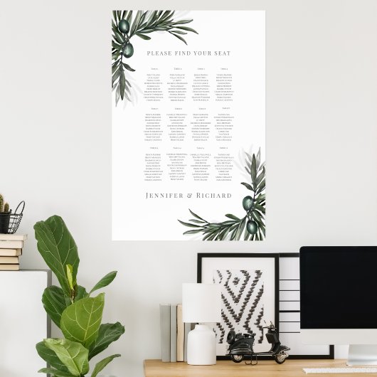 Hochzeitskartentoliven - Toskana 1 Poster (Heimbüro)