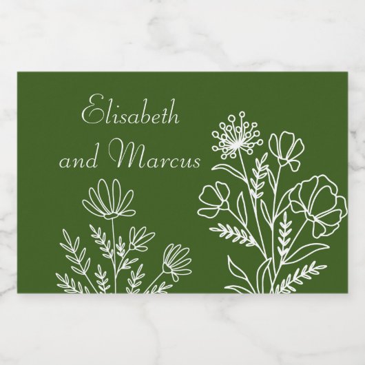 Hochzeitskartonetiketten Schaumweinetikett (Einzelnes Label)