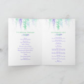 Hochzeitskaskade für lila grüne Blume Programm (Innenseite)