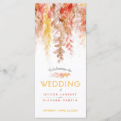 Hochzeitskaskadeln fallen Reben Aquarell Programm (Vorderseite)