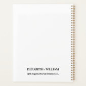 Hochzeitskassettenplaner Modernes Elegantes Planer (Rückseite)