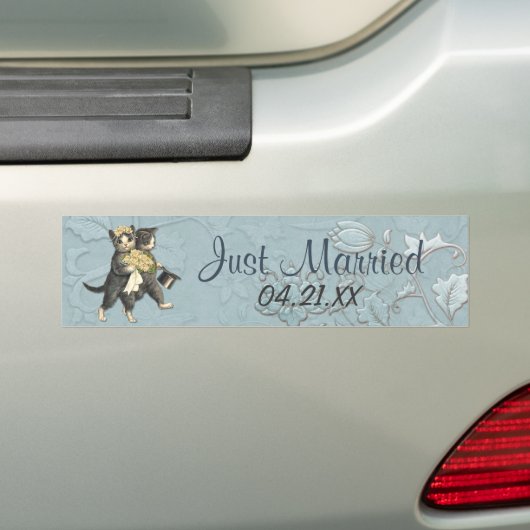 Hochzeitskatzen Autoaufkleber (Auf Auto)