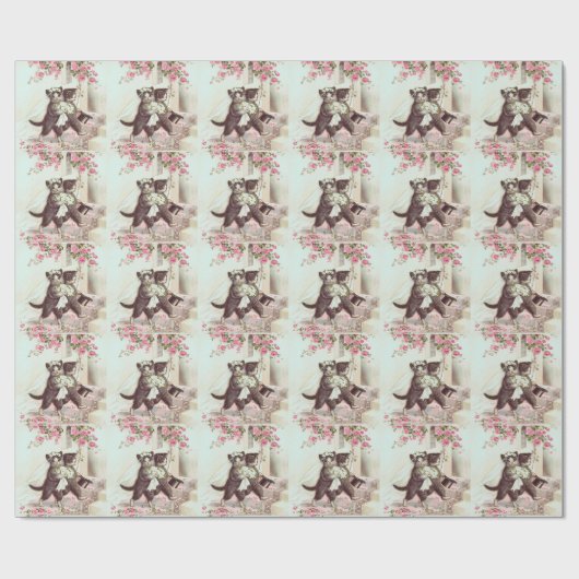 Hochzeitskatzen Geschenkpapier (Flach)