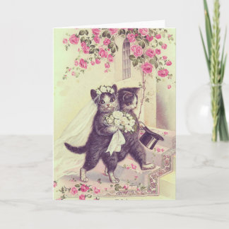 Hochzeitskatzen leer anpassbar karte