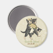 Hochzeitskatzen Magnet (Vorderseite/Rückseite)