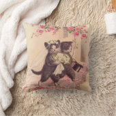 Hochzeitskatzenbraun und -raum kissen (Decke)