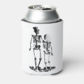 Hochzeitskelett Vintage Image in Schwarz Dosenkühler (Kanne Rückseite)