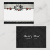 Hochzeitskelette Schwarz-Grau-BLANK-Platzkarten Platzkarte (Vorne/Hinten)