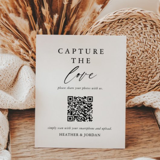 Hochzeitskennzeichen des Liebe-Fotos QR-Code-Zeich Sockelschild