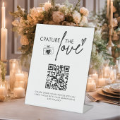 Hochzeitskennzeichen des Liebe-Fotos QR-Code-Zeich Sockelschild