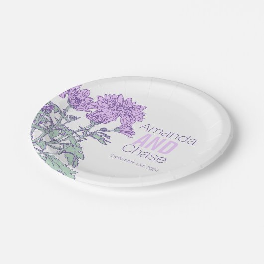 Hochzeitskeramik Pappteller (Schrägansicht)