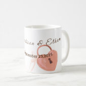 Hochzeitskeramik-Tasse Kaffeetasse (VorderseiteRechts)