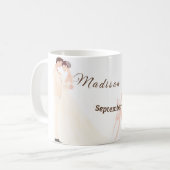 Hochzeitskeramik-Tasse Kaffeetasse (Vorderseite Links)