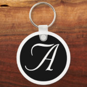 Hochzeitsketten, Jeden Anlaß-Monogramm-Schwarzschl Schlüsselanhänger (Vorderseite)