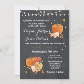 Hochzeitskhalk Rustic Pumpkin Herbst Einladung (Vorderseite)
