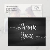 Hochzeitskhalkboard hinzufügen Foto Danke Postkarte (Vorne/Hinten)