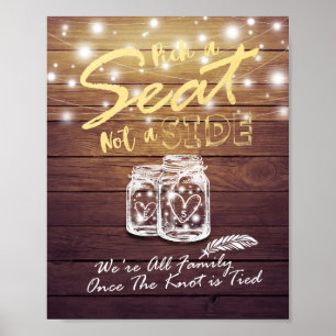 Hochzeitskick als Sitzplatz, nicht als Seitenwecke Poster