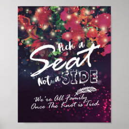 Hochzeitskick als Sitzplatz ohne seitliche Blumenz Poster
