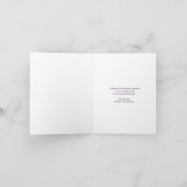 Hochzeitskiefern lila danke Karten (Innenseite)