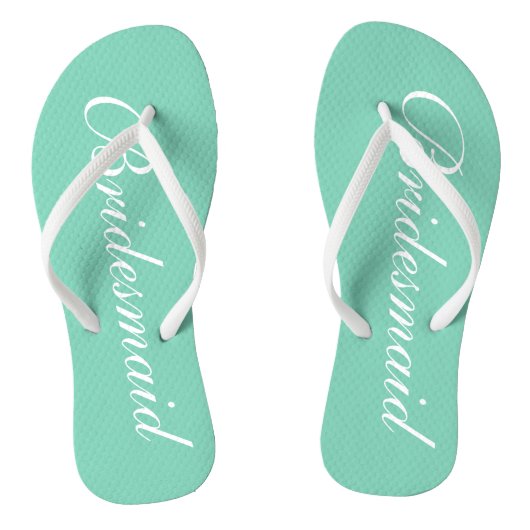 Hochzeitskippen-Flops mit elegantem Minzgrün Badesandalen (Fußbett)