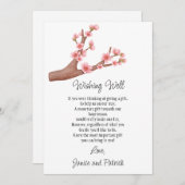 Hochzeitskirsche blüht Zweigstelle, die eine Brunn Einladung (Vorne/Hinten)