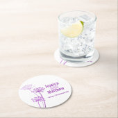 Hochzeitskirsche lila Untersetzer (Vor Ort)