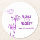 Hochzeitskirsche lila Untersetzer (Vorderseite)