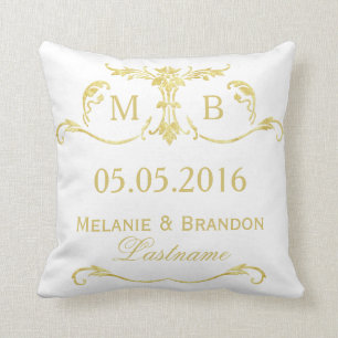 Hochzeitskissen aus Monogramm, personalisiert Kissen