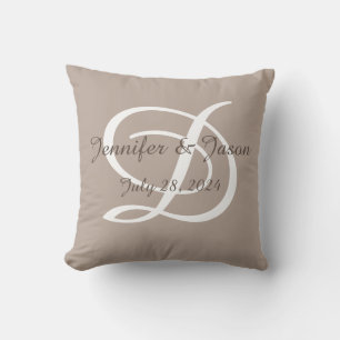 Hochzeitskissen oder Jubiläumskissen mit Monogramm Kissen