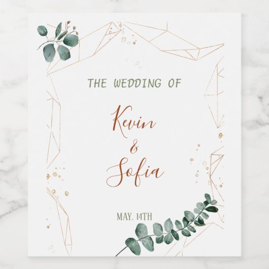 Hochzeitskiste Weinetikett (Einzelnes Label)