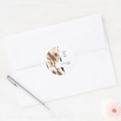 Hochzeitskittel Save the Date drucken Runder Aufkleber (Umschlag)