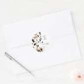 Hochzeitskittel Save the Date drucken Runder Aufkleber (Umschlag)