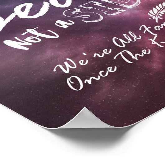 Hochzeitskitzel einen Platz, kein Nebenstraßennebe Poster (Ecke)