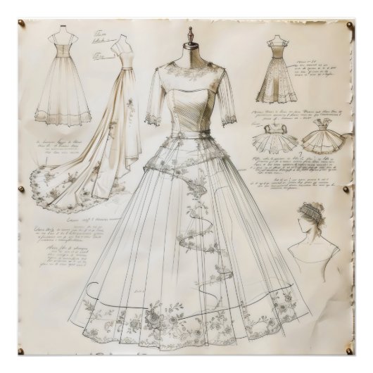 Hochzeitskizze Fotodruck (Vorne)