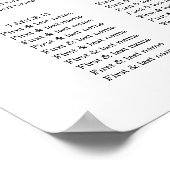 Hochzeitskizze für lila und weiße Blumen Poster (Ecke)