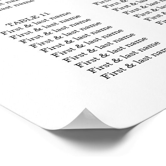 Hochzeitskizze für lila und weiße Blumen Poster (Ecke)