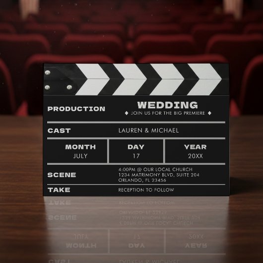 Hochzeitsklappe Film Einladung