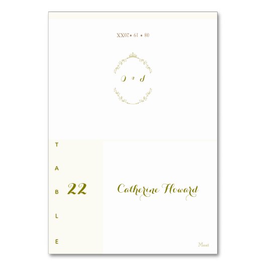 Hochzeitsklassiker Vintager Blumenzauber Tischnummer (Vorderseite)