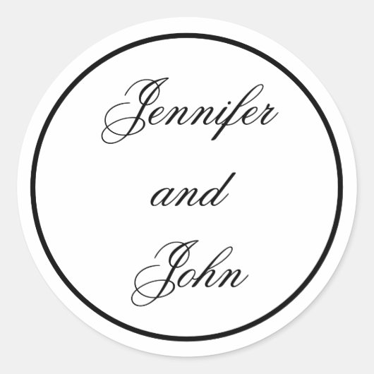 Hochzeitskleber, Aufkleber für Circle Wedding (Vorderseite)