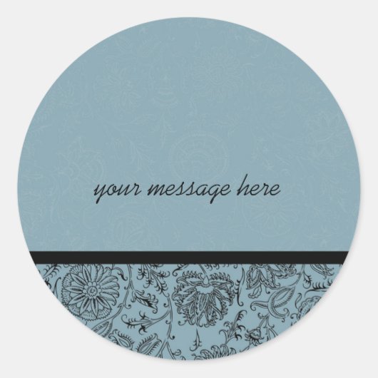 Hochzeitskleber für die blaue Blume Runder Aufkleber (Vorderseite)