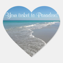 Hochzeitskleber für Siegel - Ozean II Herz-Aufkleber