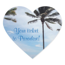 Hochzeitskleber für Siegel Umschlag - Palme Tree I