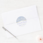 Hochzeitskleber hellblau runder aufkleber (Umschlag)